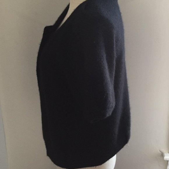 Talbots Collection Petites Black Lambs Wool /Angora/Rabbit Sweater Small - Picture 3 of 6